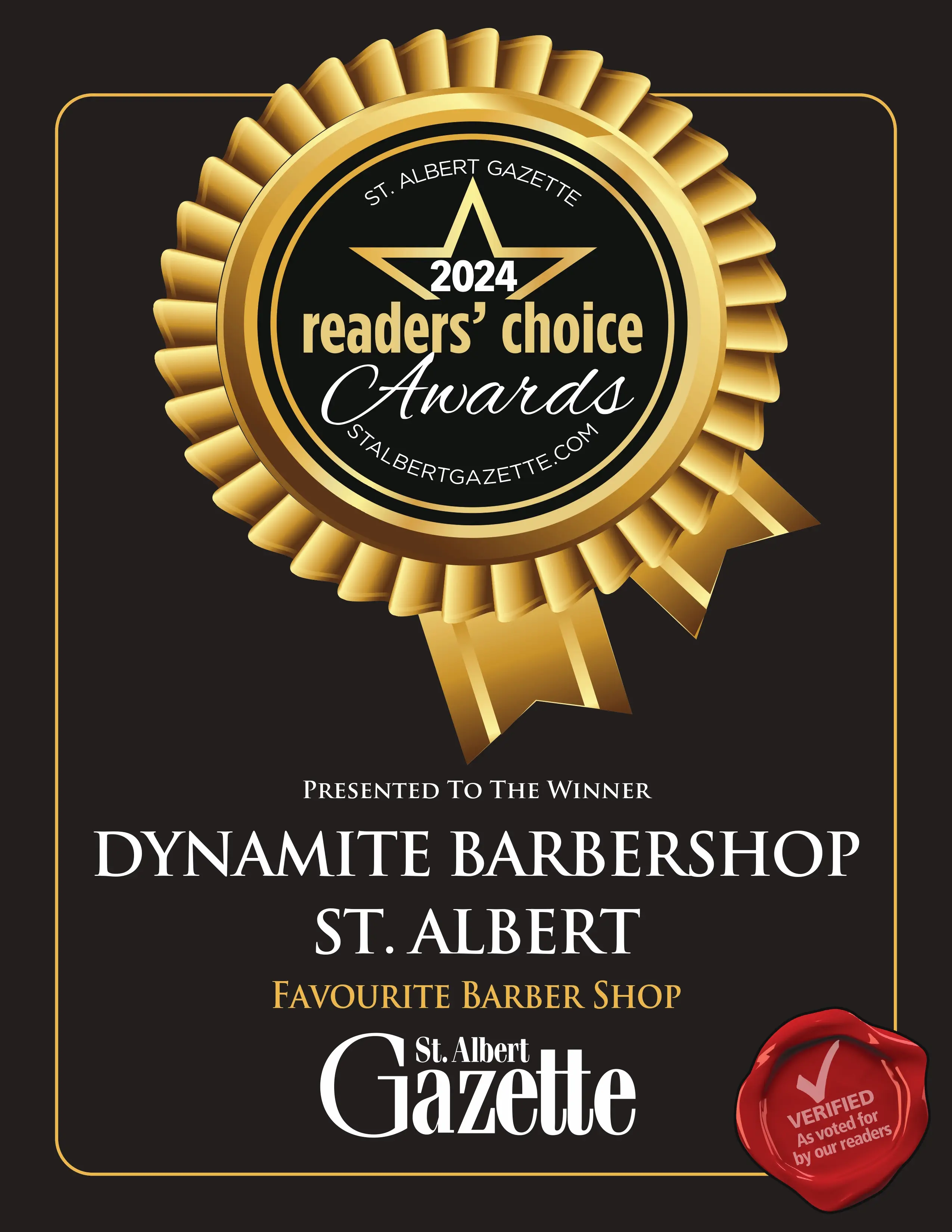 St. Albert Gazette Best Barbershop Award 2024
